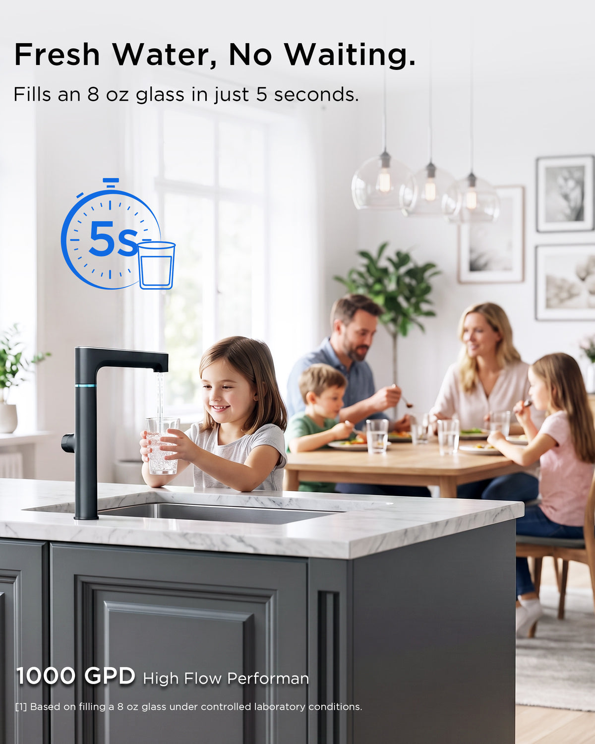 ANGEL X4 Tankless Reverse Osmosis Water Filter System, Under Sink RO Filter | 1000 GPD High Flow, Smart TDS Display, NSF/ANSI 58/42/372 Standards, 3:1 Pure-to-Drain, Reduces 99%PFAS, Lead, Chlorine